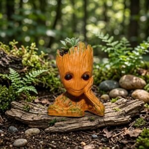Cute Tree Character Resin Planter Pot | thinking groot